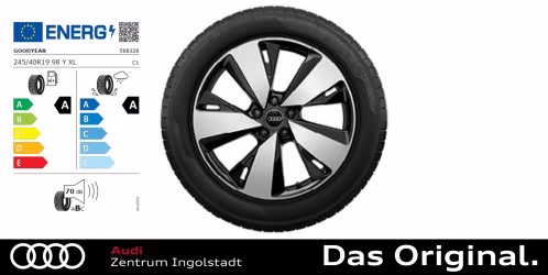 Original Audi A5 Avant / Limousine (FU) 19 Zoll Sommerkomplettradsatz, 5-Arm-Aero-Design, schwarz Goodyear EAGLE F1 SUPERSPORT 245/40 R19 98Y XL Original Audi A5 Avant / Limousine (FU) 19 Zoll Sommerkomplettradsatz, 5-Arm-Aero-Design, schwarz Goodyear EAGLE F1 SUPERSPORT 245/40 R19 98Y XL
