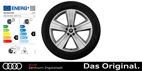Original Audi Q7 / SQ7 (4M) Winterkomplettradsatz Rad, 5-Arm-Crena brillantsilber, 20 Zoll 255/50 R20 109H XL Bridgestone Blizzak LM-80 EVO Original Audi Q7 / SQ7 (4M) Winterkomplettradsatz Rad, 5-Arm-Crena brillantsilber, 20 Zoll 255/50 R20 109H XL Bridgestone Blizzak LM-80 EVO