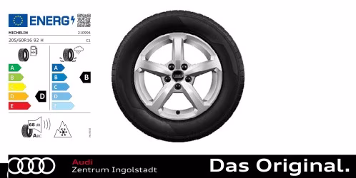 Original Audi Q2  Winterkomplettradsatz 5-Speichen 16 Zoll MICHELIN Alpin 5 AO 205/60 R16 92H Original Audi Q2  Winterkomplettradsatz 5-Speichen 16 Zoll MICHELIN Alpin 5 AO 205/60 R16 92H