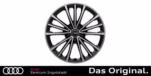 Original Audi Sport Felge 5-Speichen-Tripod mit RS-Schriftzug für Audi A6/S6 e-tron 85E071490C 9W7 schwarz metallic, glanzgedreht, 9,0Jx20, hinten Original Audi Sport Felge 5-Speichen-Tripod mit RS-Schriftzug für Audi A6/S6 e-tron 85E071490C 9W7 schwarz metallic, glanzgedreht, 9,0Jx20, hinten