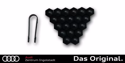 Original Audi und VW Abzieher incl. 20 Radschraubenkappen schwarz Original Audi und VW Abzieher incl. 20 Radschraubenkappen schwarz