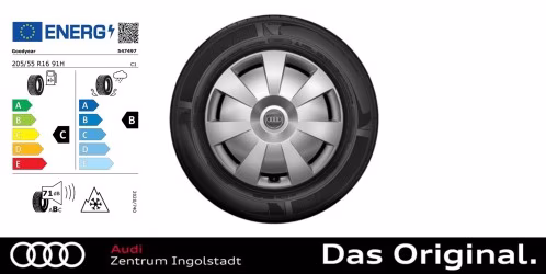 Original Audi A3 8Y Winterkomplettradsatz mit Radvollblende 205/55 R 16 91H Goodyear Ultragrip Performance Gen 1 AO, 6,5x16 Original Audi A3 8Y Winterkomplettradsatz mit Radvollblende 205/55 R 16 91H Goodyear Ultragrip Performance Gen 1 AO, 6,5x16