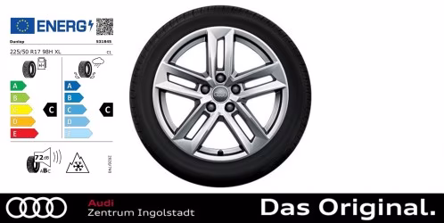 Original Audi A4 B9 Winterkomplettradsatz 5-Parallelspeichen-Design 225/50 R 17 98H XL Dunlop SP Wintersport 4D AO, 7 J x 17 Original Audi A4 B9 Winterkomplettradsatz 5-Parallelspeichen-Design 225/50 R 17 98H XL Dunlop SP Wintersport 4D AO, 7 J x 17