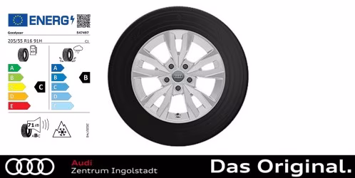 Original Audi A3 8Y Winterkomplettradsatz 5-V-Speichen-Acumen 205/55 R16 91H Goodyear Ultragrip Performance Gen 1 AO, 6,5x16 Original Audi A3 8Y Winterkomplettradsatz 5-V-Speichen-Acumen 205/55 R16 91H Goodyear Ultragrip Performance Gen 1 AO, 6,5x16